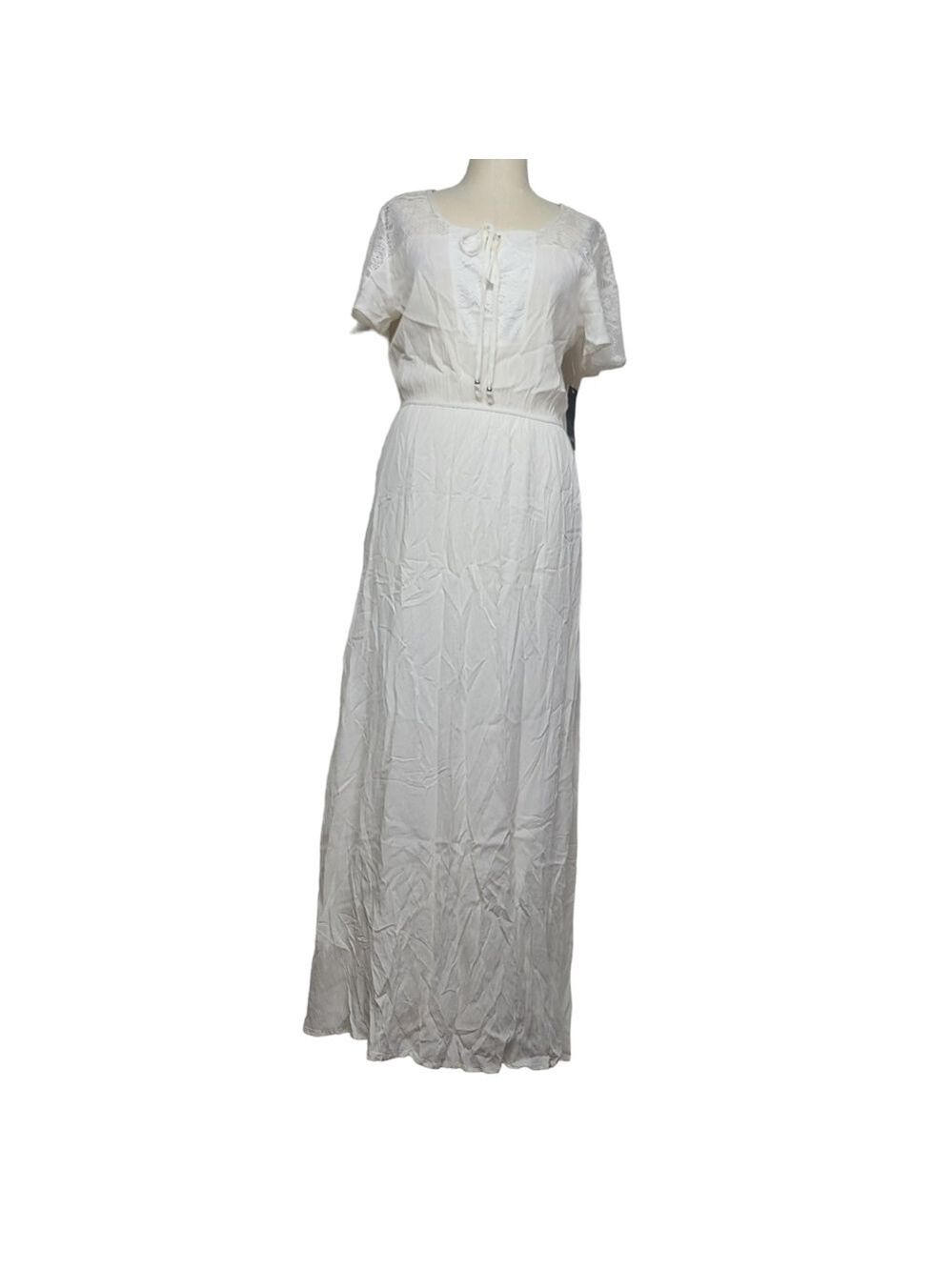 NWT Naif White Bohemian Lace Maxi Dress M